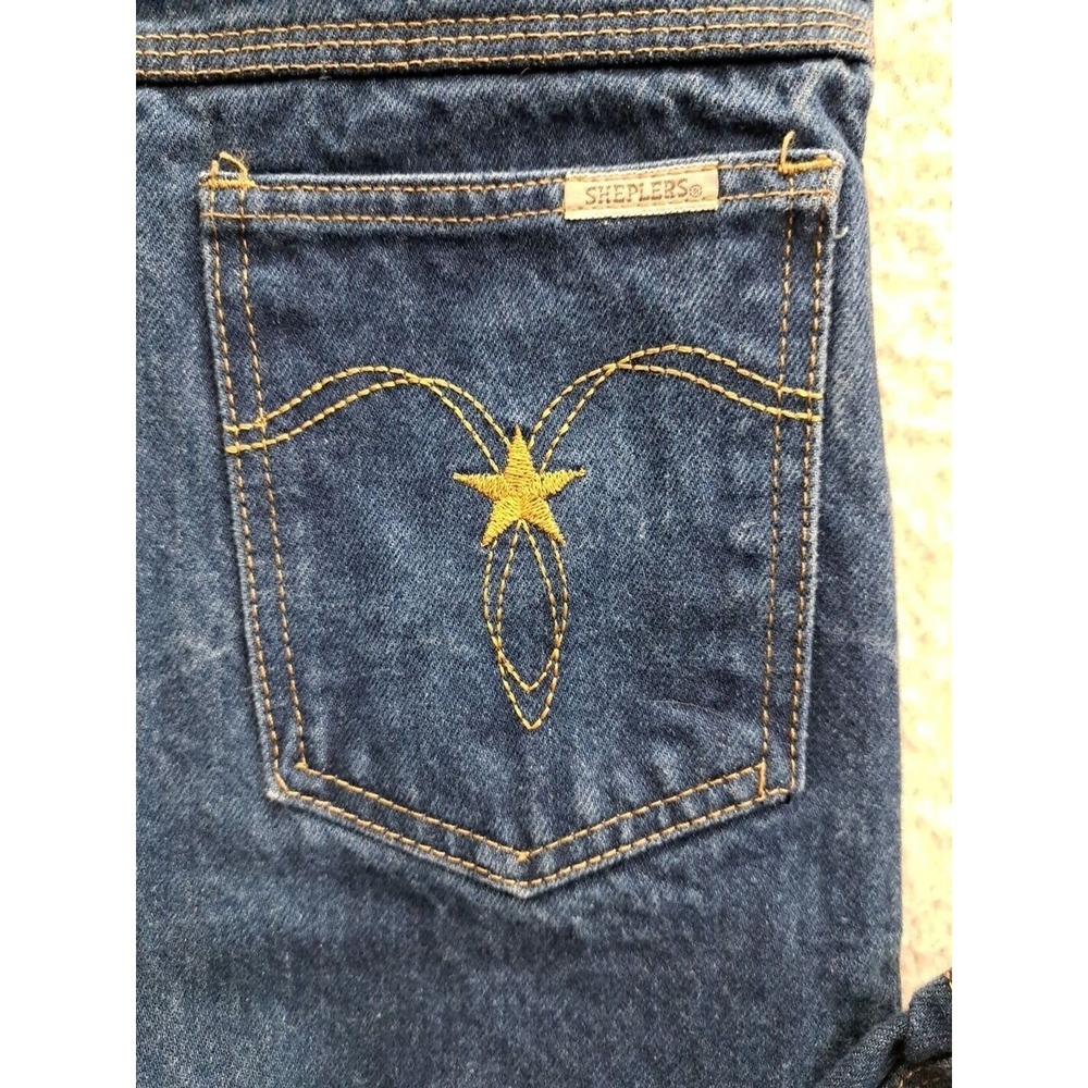 Vintage Sheplers Jeans Mens 30x33 Blue Straight Denim USA Western Rodeo Cowboy - Picture 8 of 8